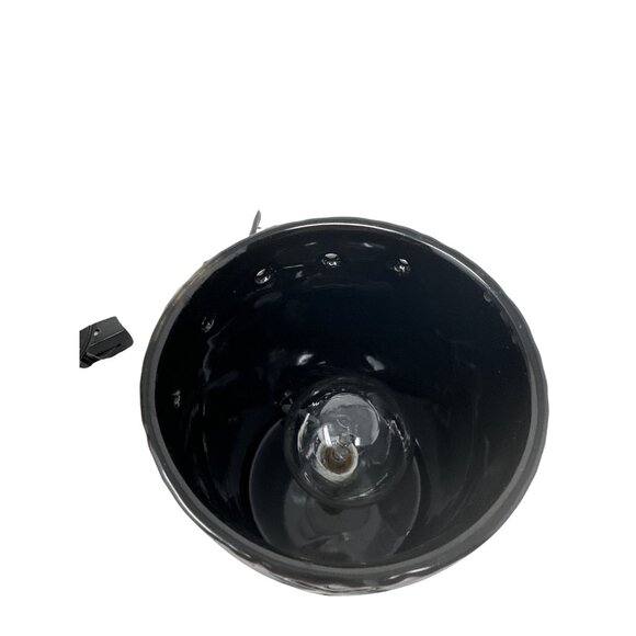 Electric Candle Wax Warmer With Diamond Pattern - Black Ceramic - Plug-In With S - Picture 5 of 6